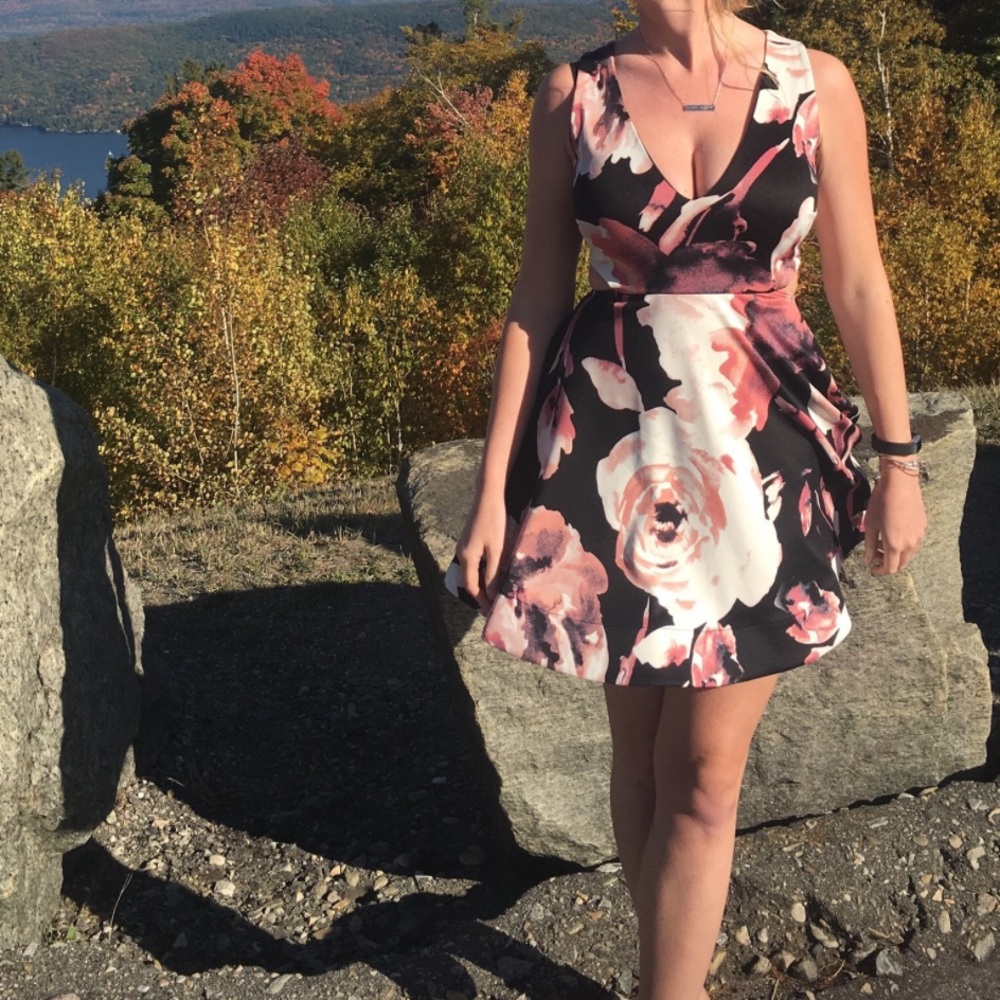 Cutout open back dress